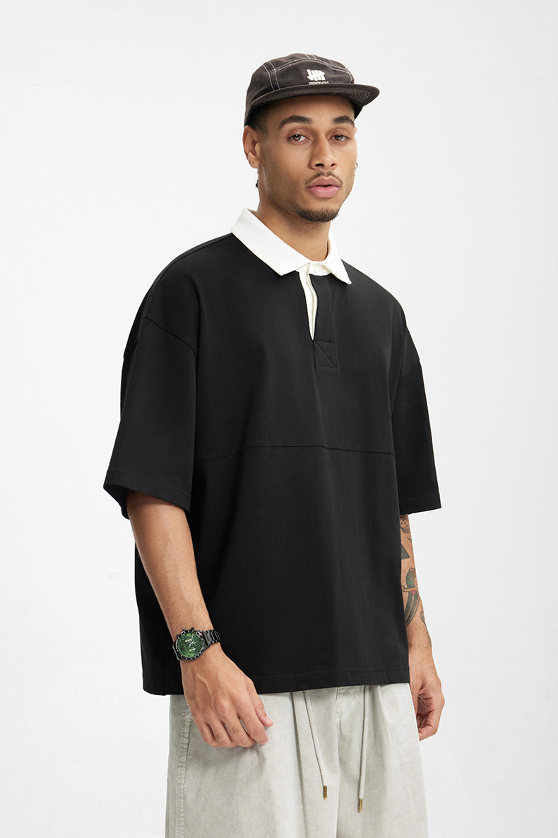 Men’s Polo Shirt - Mountain Contrast Lapel My Store  27.99