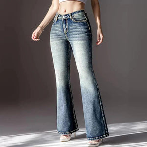 Vintage Embroidered Jeans - MRC STORE