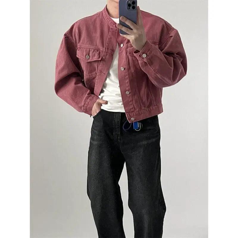 Lapel Loose Denim Jacket - MRC STORE