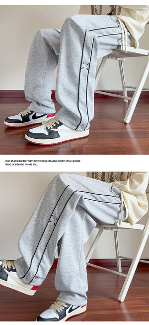 Men’s Casual Pants - Striped Straight Fit My Store