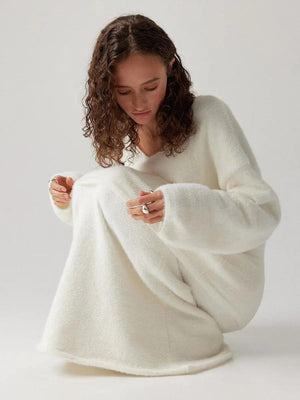 V-Neck Sweater Suit - MRC STORE