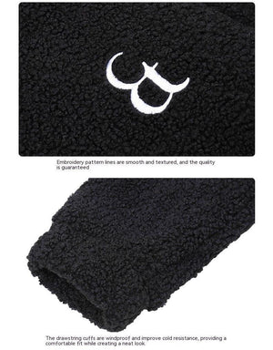 Men's Retro Sherpa Fleece Stand Collar Oversized Winter Coat - MRC STORE