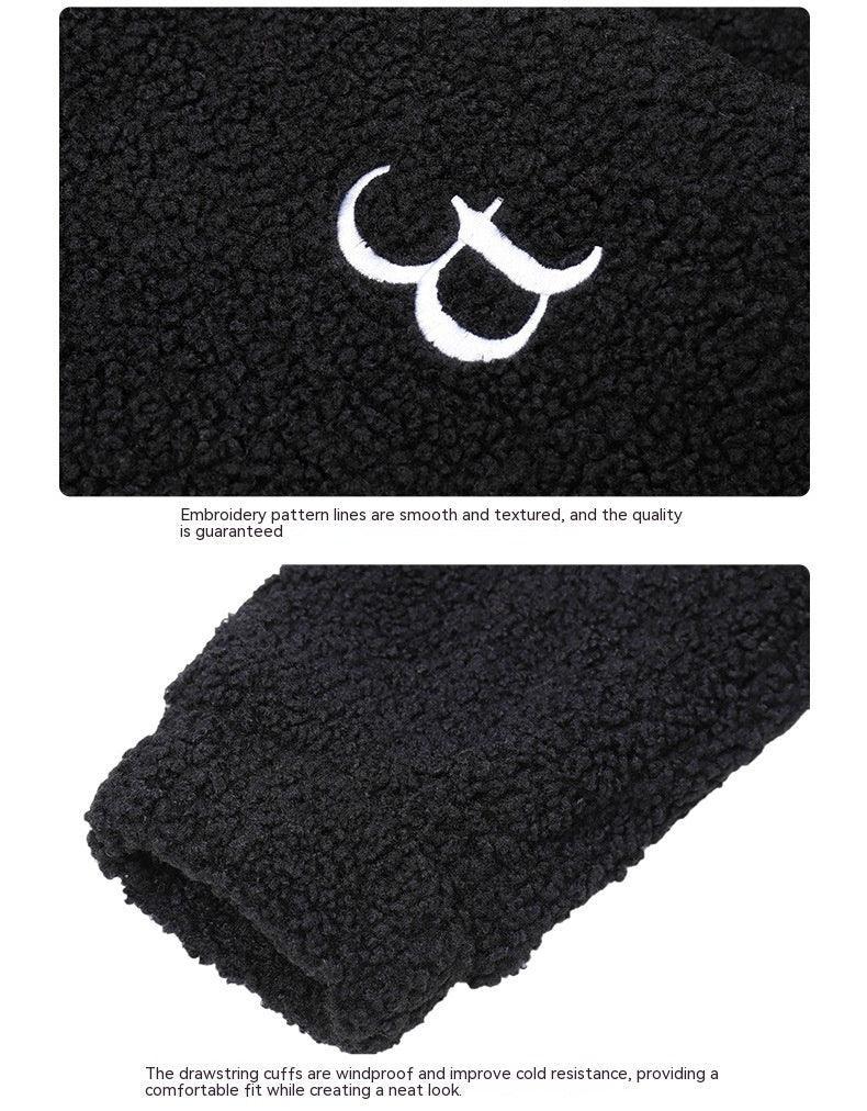 Men's Retro Sherpa Fleece Stand Collar Oversized Winter Coat - MRC STORE