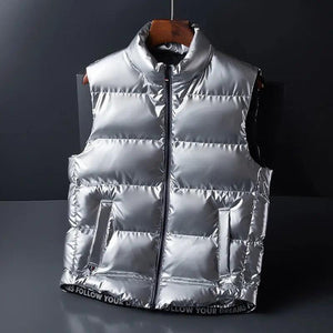 Shiny Down Cotton Fashion Vest Jacket - MRC STORE