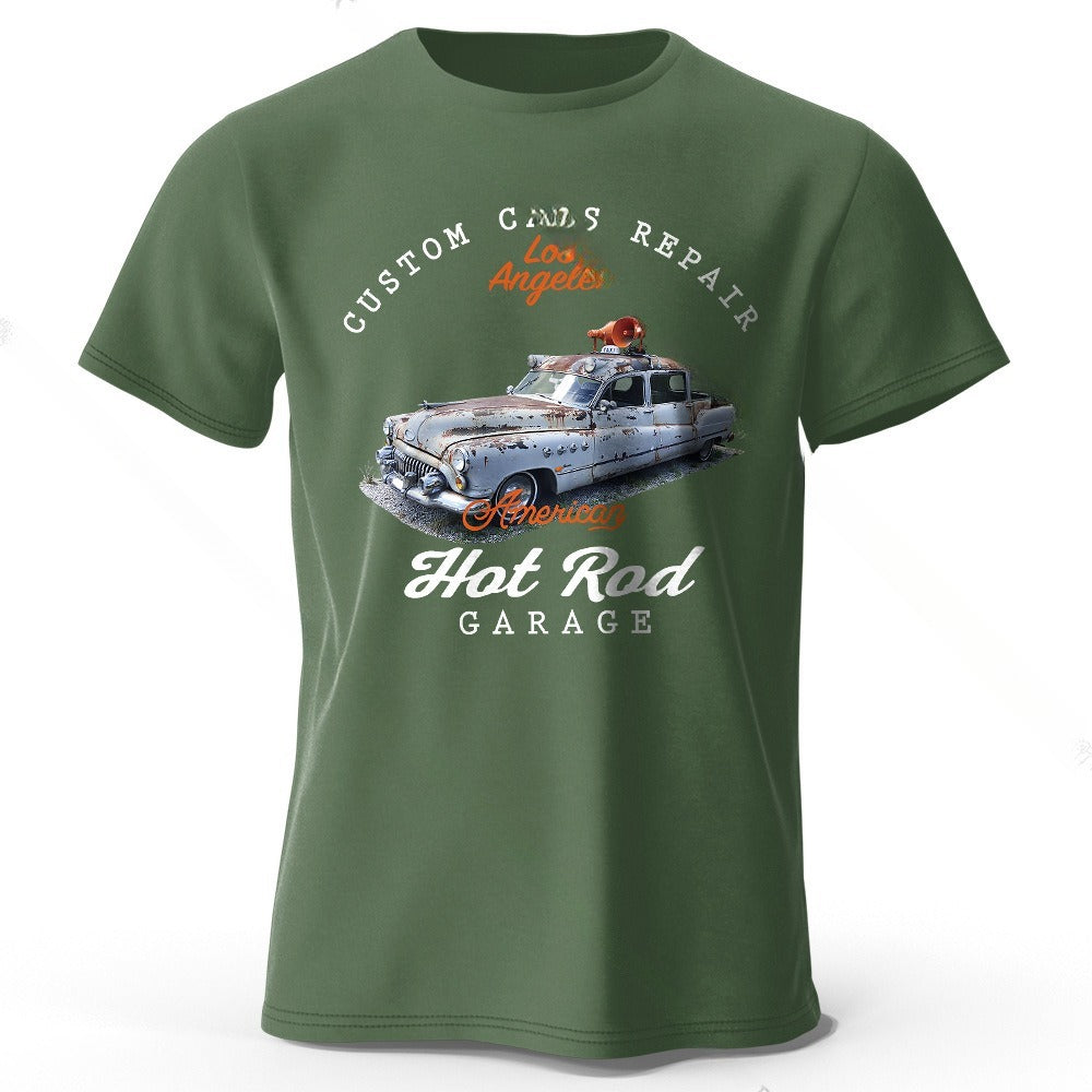 Unisex Car Club T-Shirt - Patch Print Casual My Store 22.24