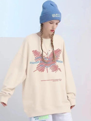 Loose Fit Animal Print Sweater - MRC STORE