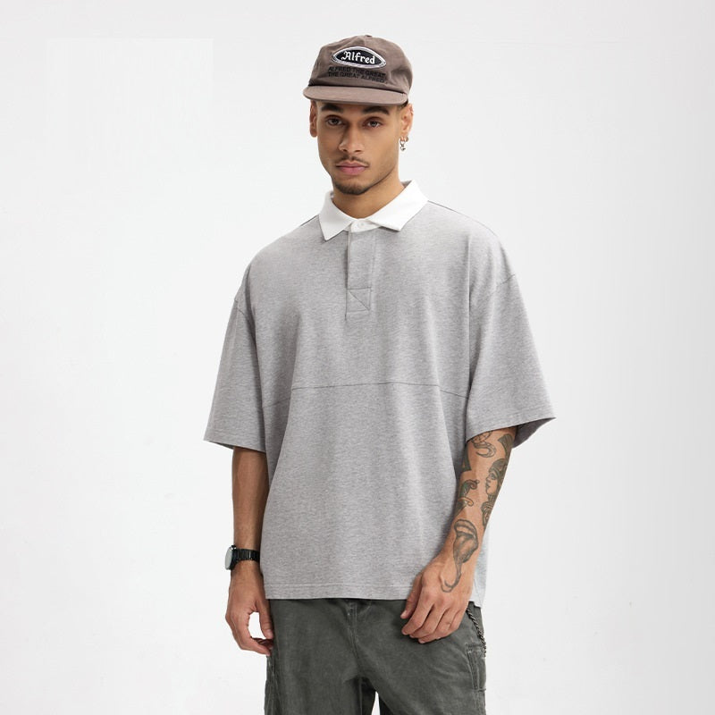 Men’s Polo Shirt - Mountain Contrast Lapel My Store