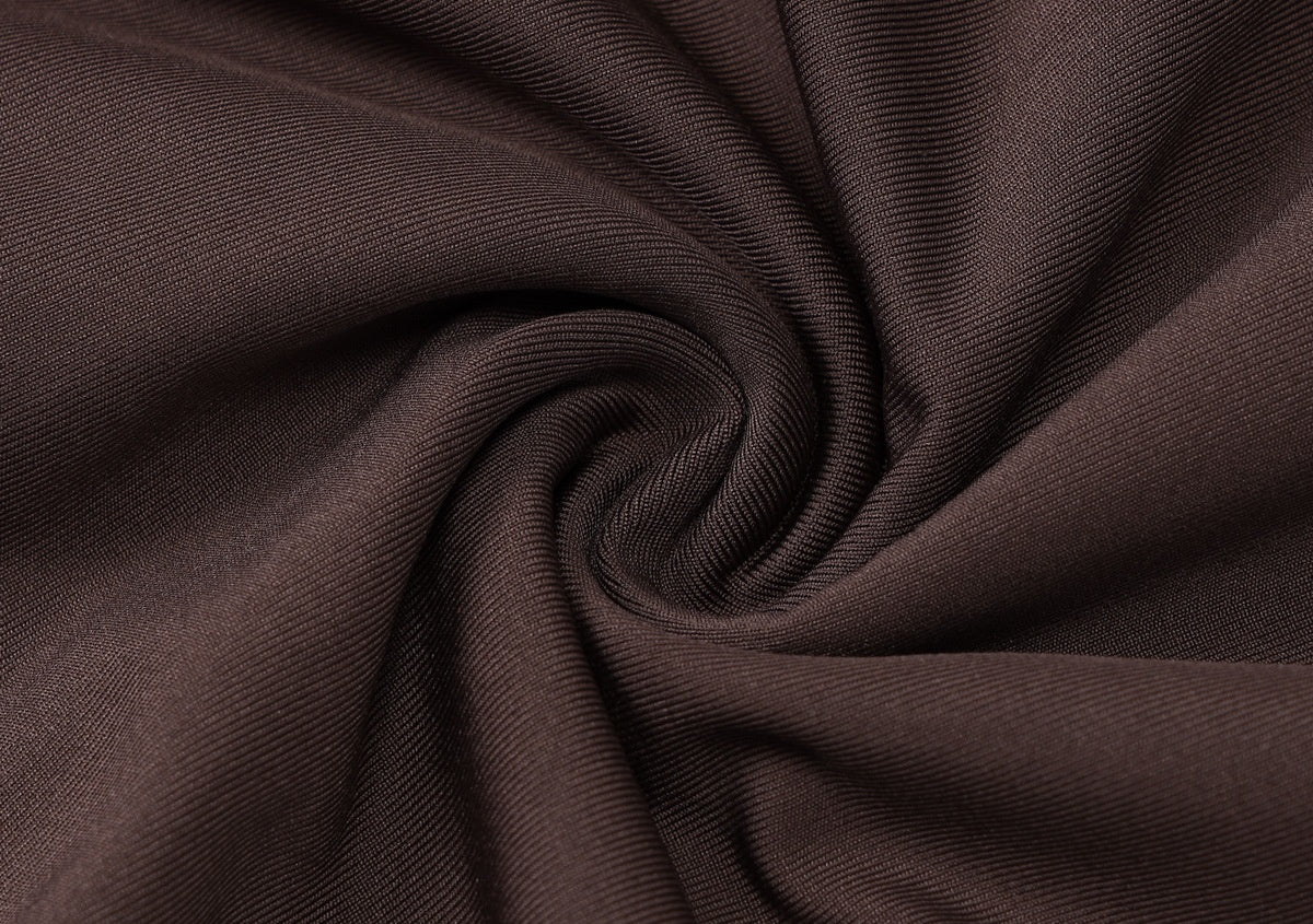 Women's Fashion Slim Round Neck Pleated Dress - Mid Waist My Store