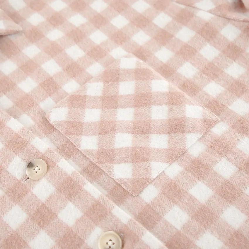 Plaid Loose Fashion Coat - MRC STORE