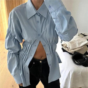 Pleated Button Top - MRC STORE