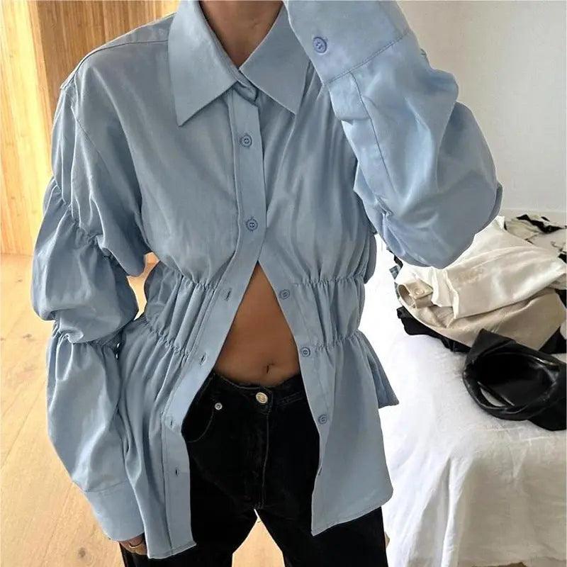 Pleated Button Top - MRC STORE
