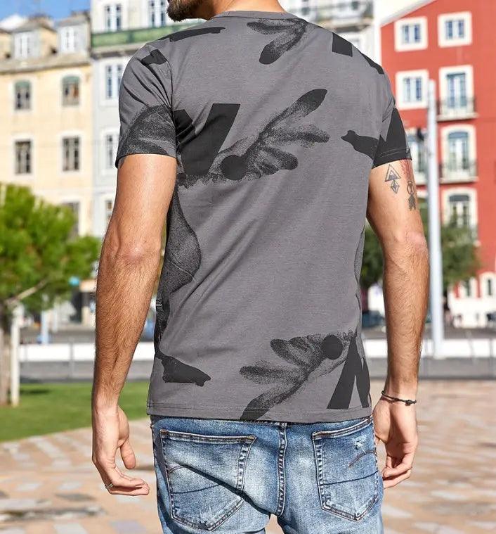 Printed Half-Sleeve Casual Wear T-Shirt - MRC STORE