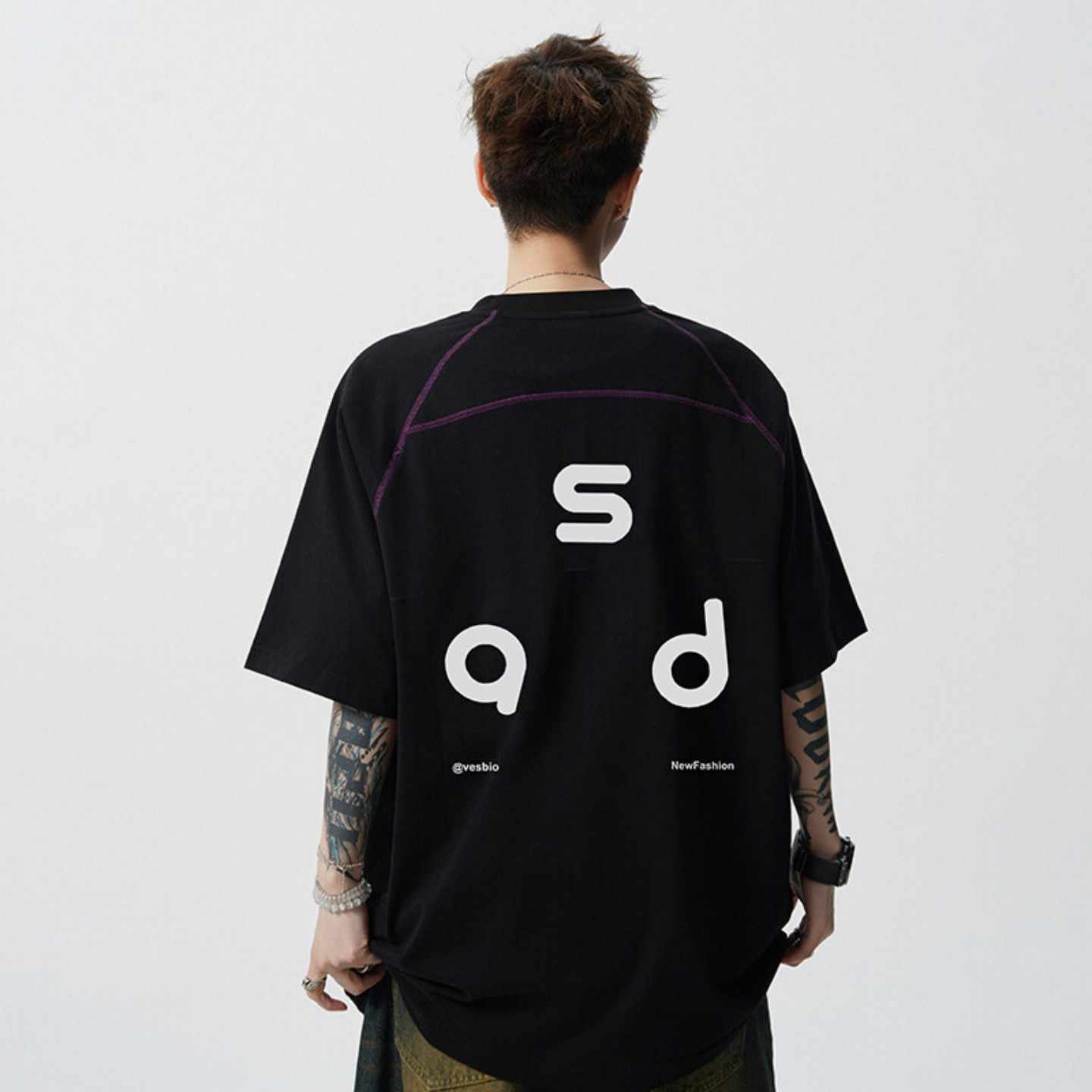 Men’s Cotton T-Shirt - Letter Print Short Sleeve My Store