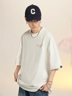 Loose Splash-Ink Paper Bag Graphic Tee - MRC STORE