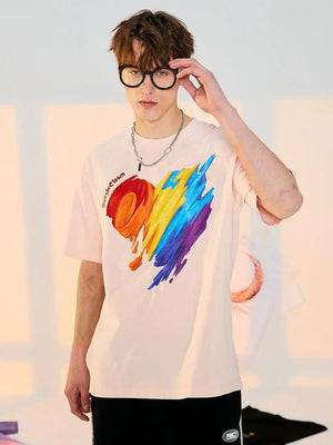 Rainbow Love Graffiti Tee - MRC STORE