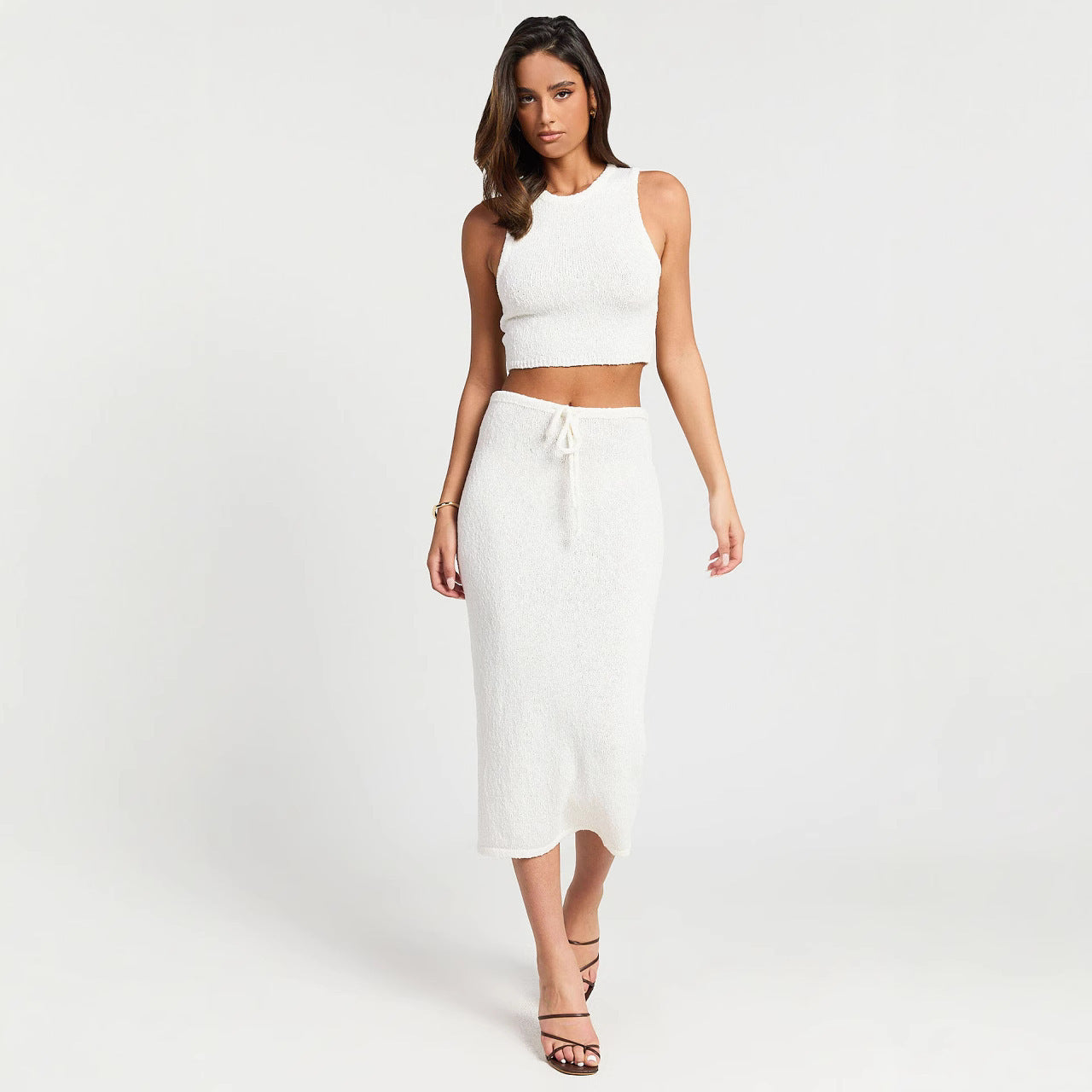 Women’s Two-Piece Skirt Set - Sleeveless White My Store