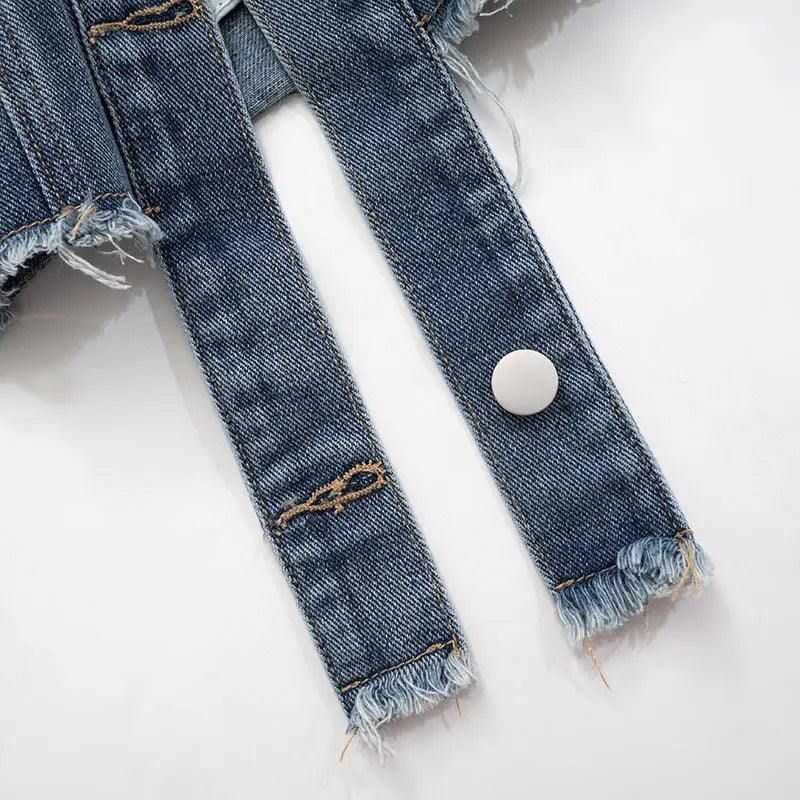 Denim Polo Short Coat - MRC STORE