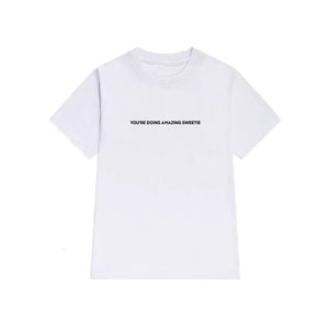 Loose Fit Printed Cotton Tee - MRC STORE