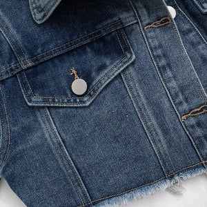 Denim Polo Short Coat - MRC STORE