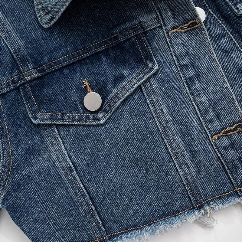 Denim Polo Short Coat - MRC STORE