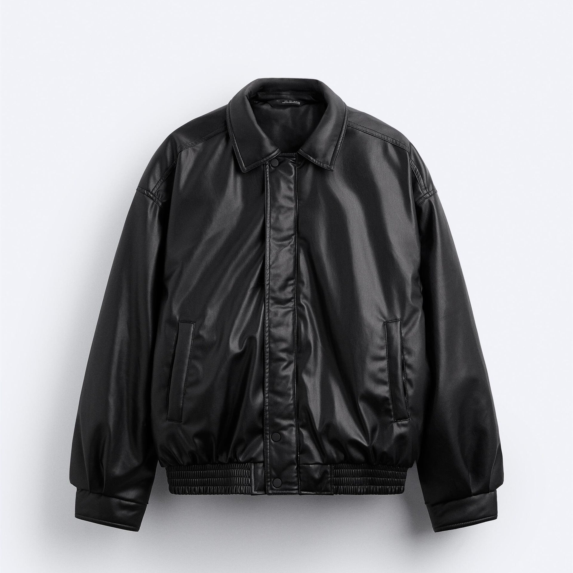 Men's Faux Leather Lapel Cotton Jacket β Black European & American Style