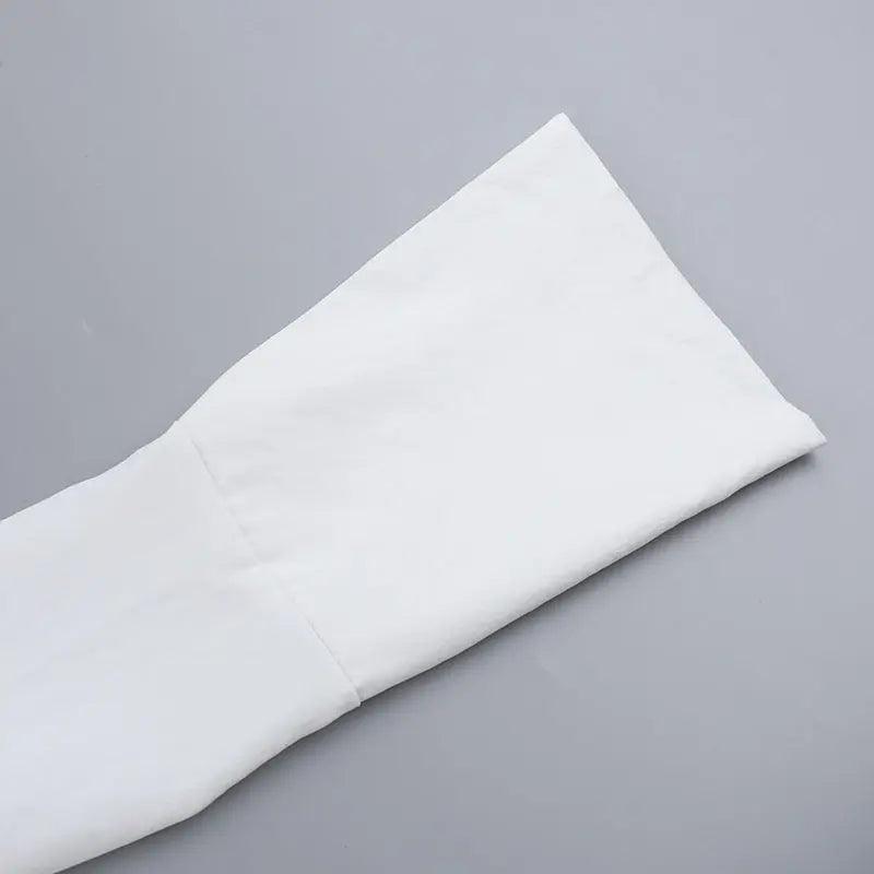 Lace-Up Shirt & High Waist Slit Skirt Set - MRC STORE