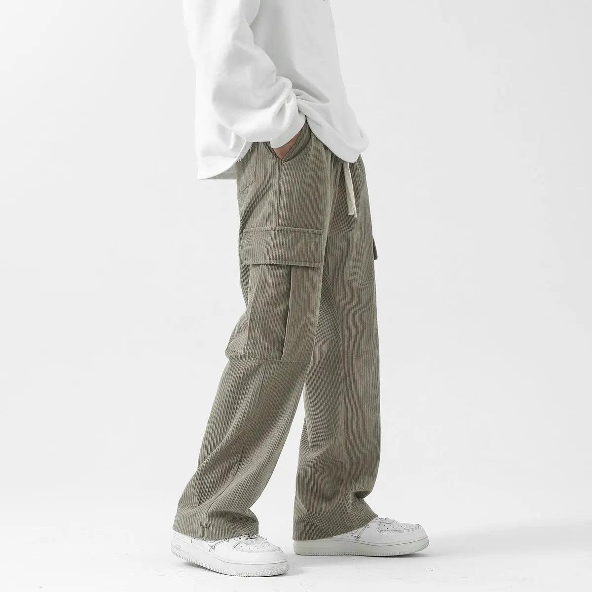 Loose Corduroy Cargo Pants - MRC STORE
