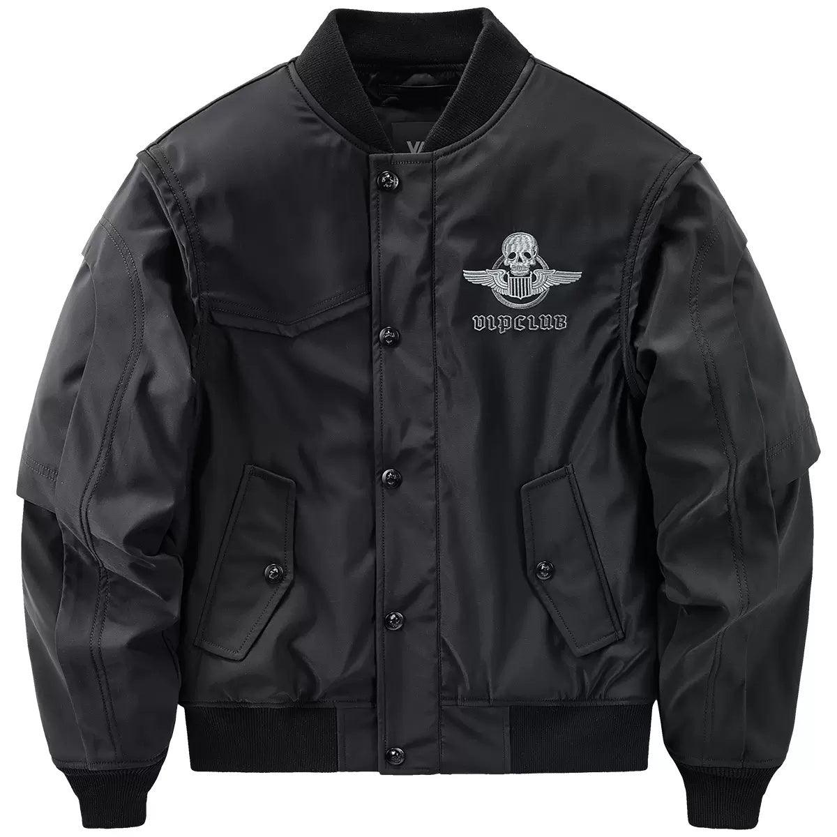Men's Functional Embroidered Flight Jacket β Stylish Loose Fit Jacket - MRC STORE