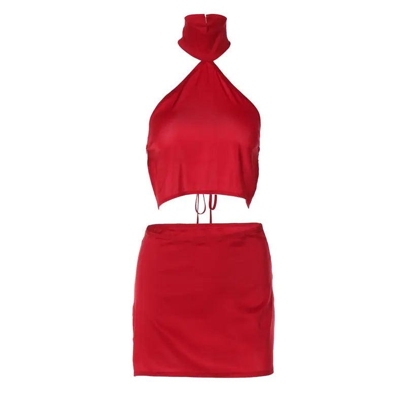 Navel Baring Two-Piece Skirt Suit - MRC STORE