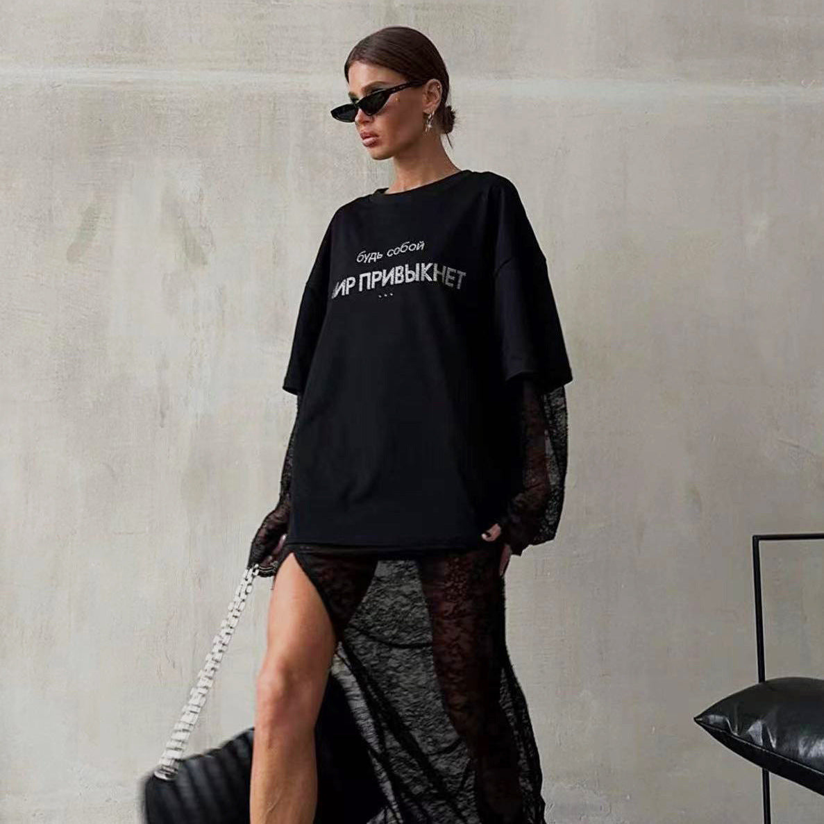Women’s Rhinestone T-Shirt - Loose European Top My Store