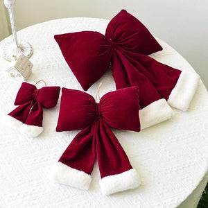 Christmas Large Lint Bowknot 3D Decorations – Perfect for Festive Decor - MRC STORE