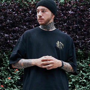 Chinese Embroidery Short Sleeve Tee - MRC STORE