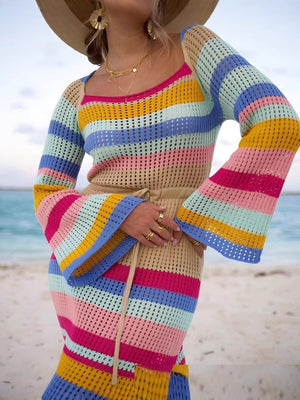 Women’s Beach Dress - Striped Pullover Chic My Store