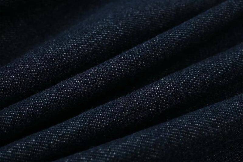 Women's Hemming Sleeve Denim Jacket Coat & Trousers Set - MRC STORE