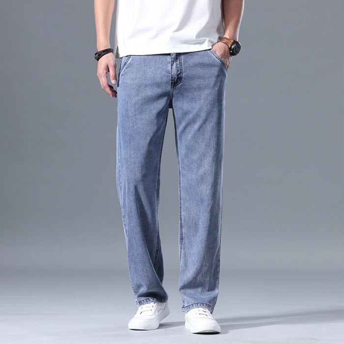 Men’s Lyocell Jeans - Loose Straight Casual My Store 40.63