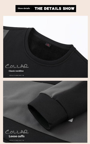 Composite Stitching Contrast Color Sweatshirt - MRC STORE