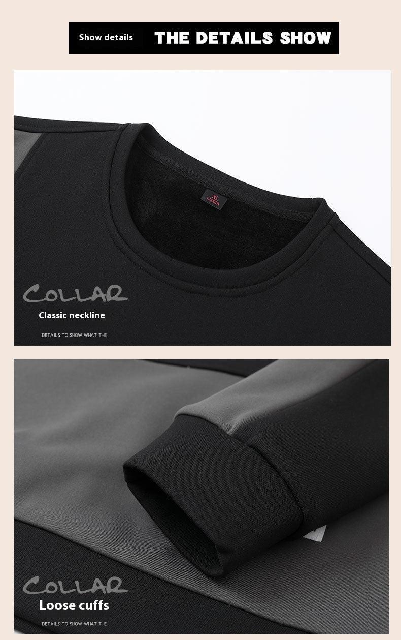 Composite Stitching Contrast Color Sweatshirt - MRC STORE