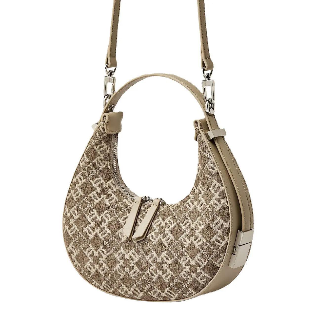 Woolen Crescent Canvas Bag - MRC STORE