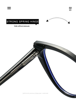 Unisex Cat Eye Glasses - Anti-Blue Retro Fit My Store