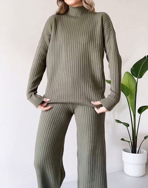 Women’s Knitted Suit - Turtleneck Loose Set My Store