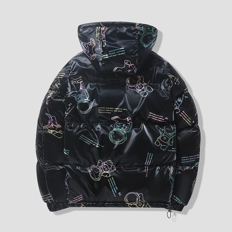 Winter Glossy Hooded Cotton Coat - MRC STORE