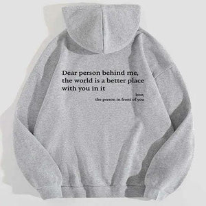 Letter Print Casual Hoodie - MRC STORE