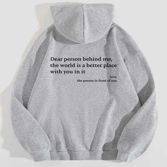Letter Print Casual Hoodie - MRC STORE
