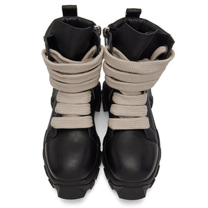 Individual Zipper Leather Boots MRC STORE