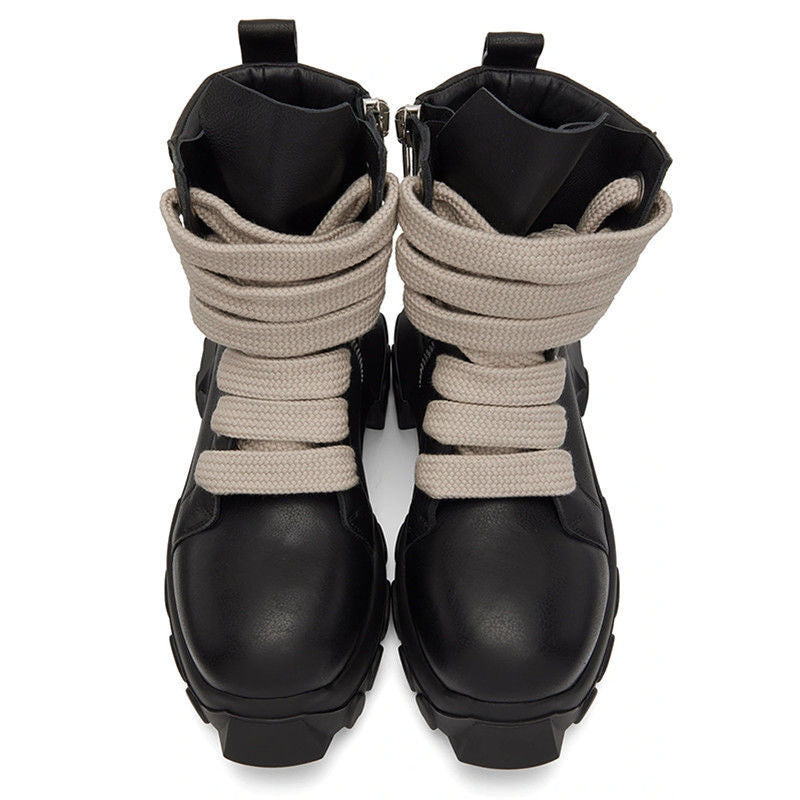 Individual Zipper Leather Boots MRC STORE
