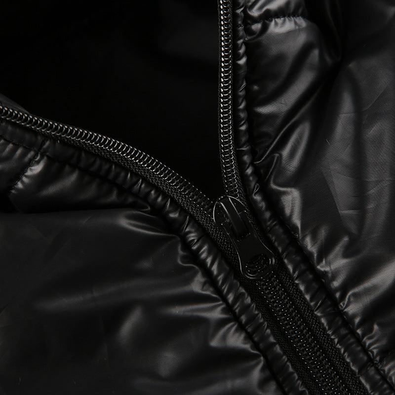 Mechanical Style Off-Shoulder Zipper Cotton Jacket - MRC STORE