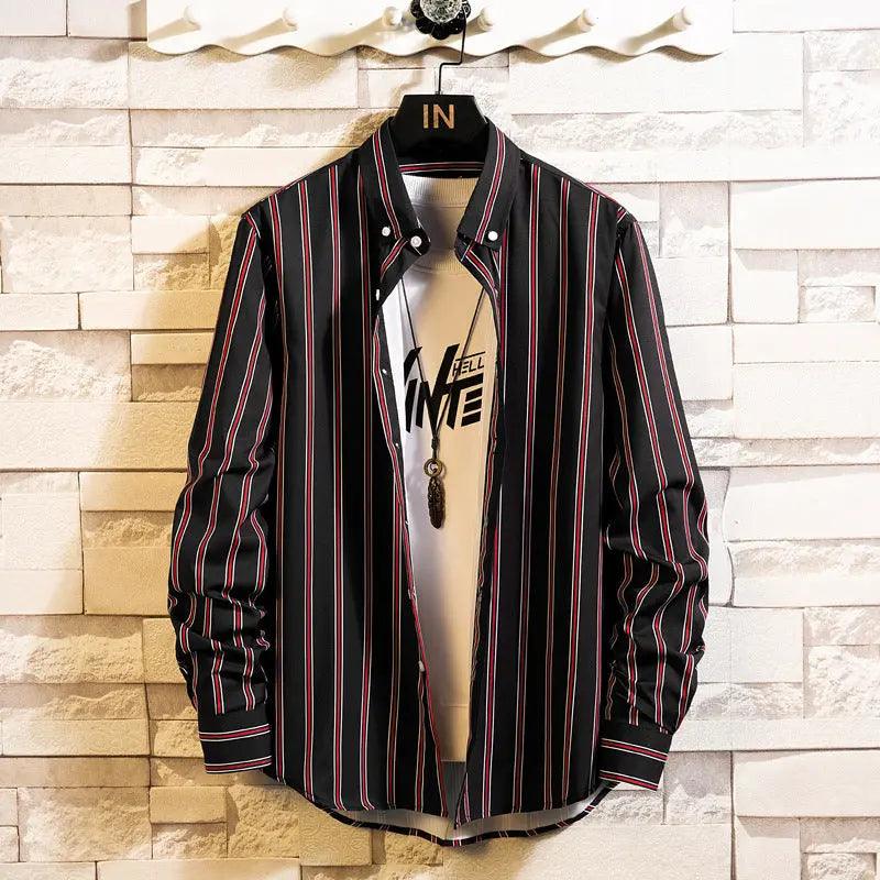 Slim Striped Cardigan Shirt - MRC STORE