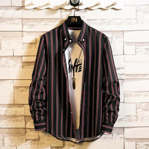 Slim Striped Cardigan Shirt - MRC STORE