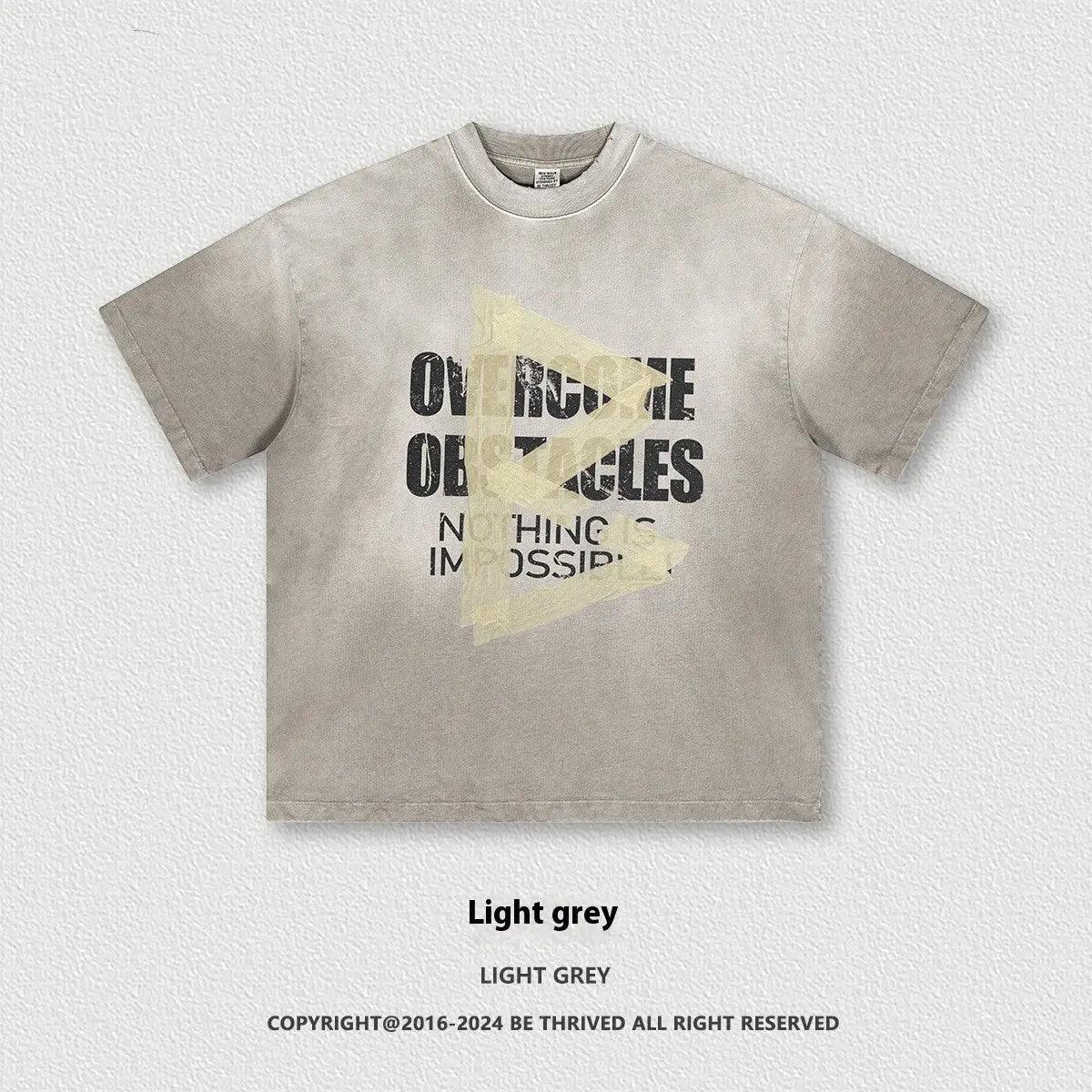 Oversized Washed Letter T-Shirt - MRC STORE