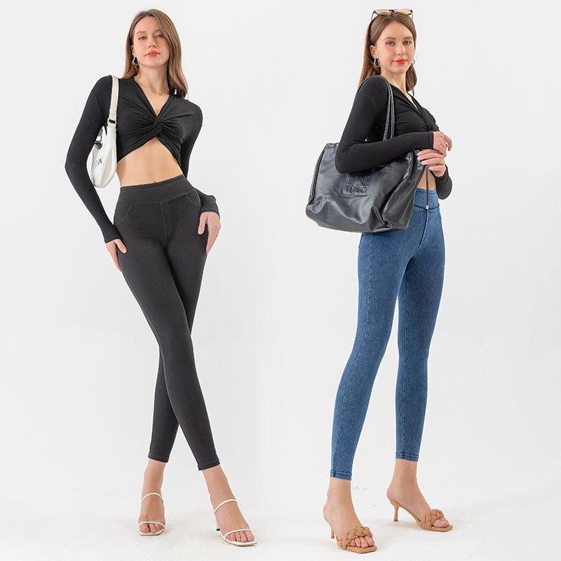 High Waist Stretch Denim Jeans for Women – Perfect for Yoga, Fitness, and Casual Wear - MRC STORE